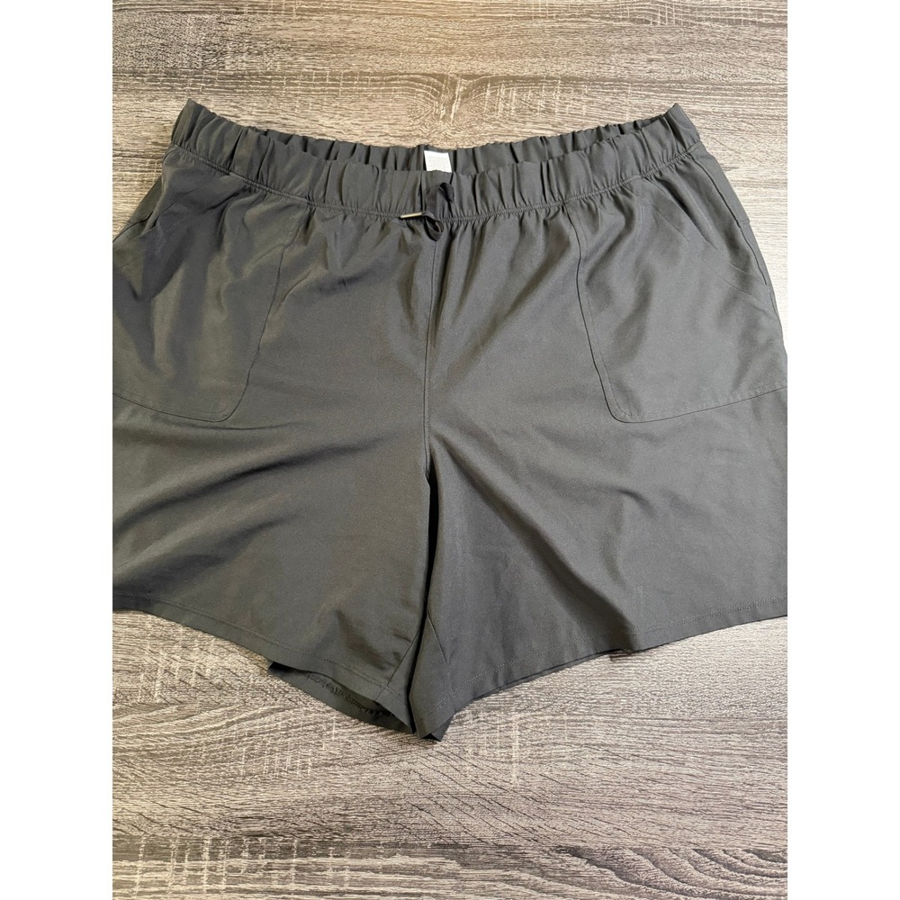 RBX Live Life Active Womens Plus Size 3X Black Athletic Shorts Elastic Waist